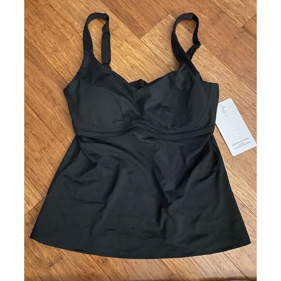 NWT Athleta Bondi Bra Cup Tankini Black Size 36 B/C Classic Swim Beach Pool $74 - Picture 2 of 4
